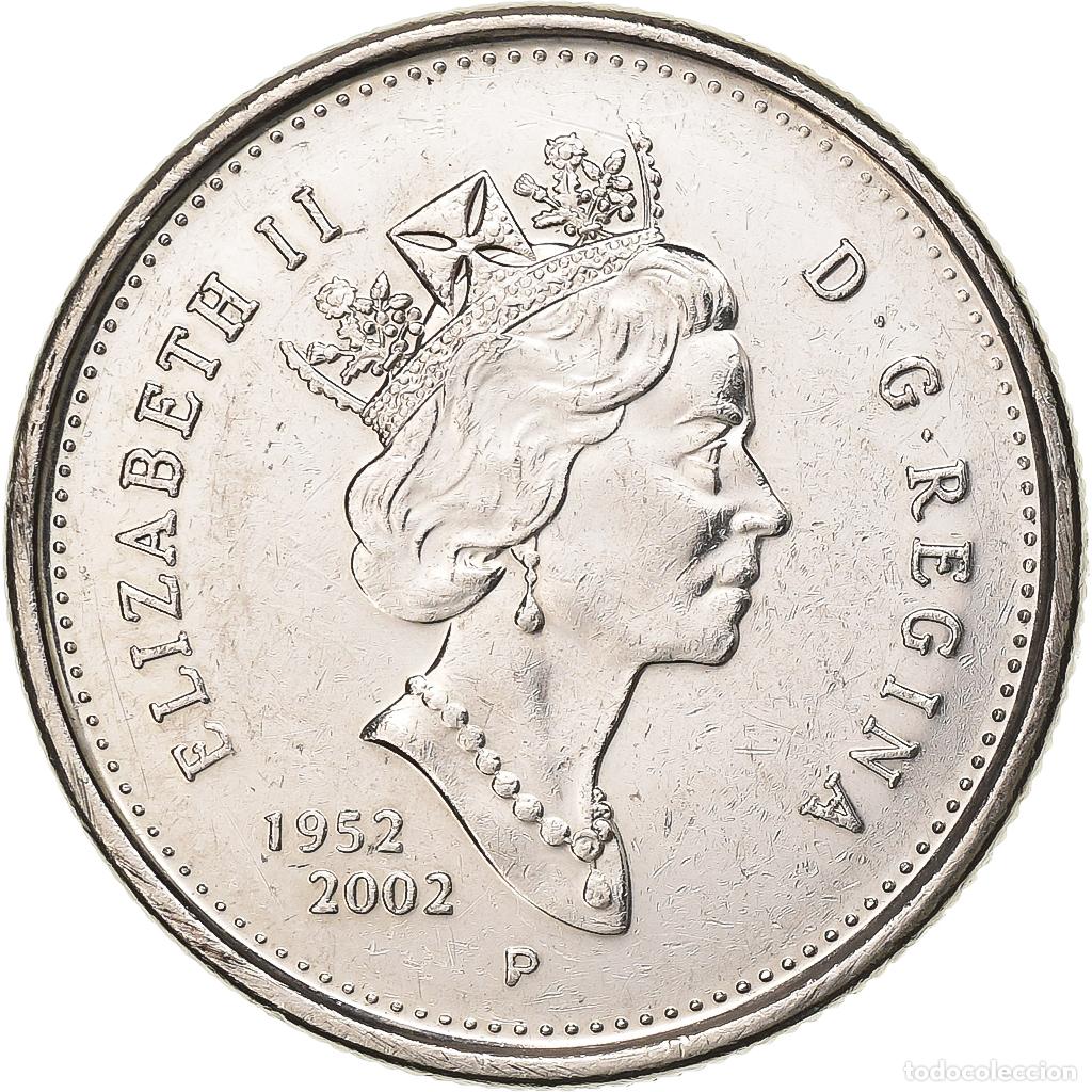 Moedas antigas da Am&eacute;rica: [#198840] Canad&aacute;, Elizabeth II, 25 Cents, 2002, Royal Canadian Mint, N&iacute;quel chapado en