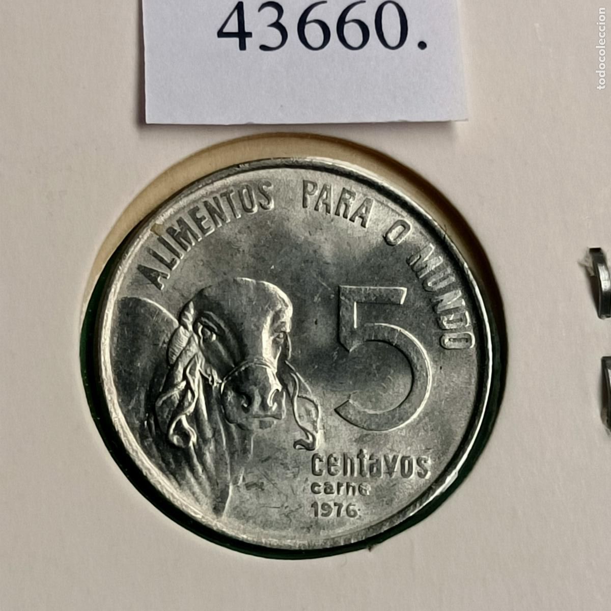 Monedas antiguas de Am&eacute;rica: Brasil 5 centavos 1976, c&eacute;ntimos - Foto 1