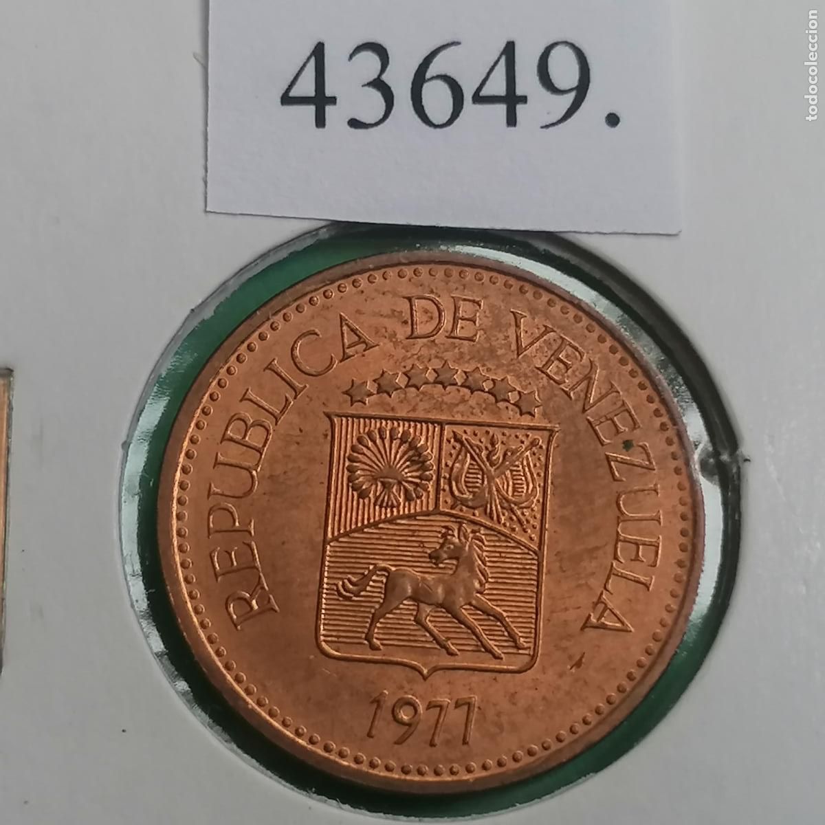 Monedas antiguas de Am&eacute;rica: Venezuela 5 c&eacute;ntimos 1977 - Foto 2
