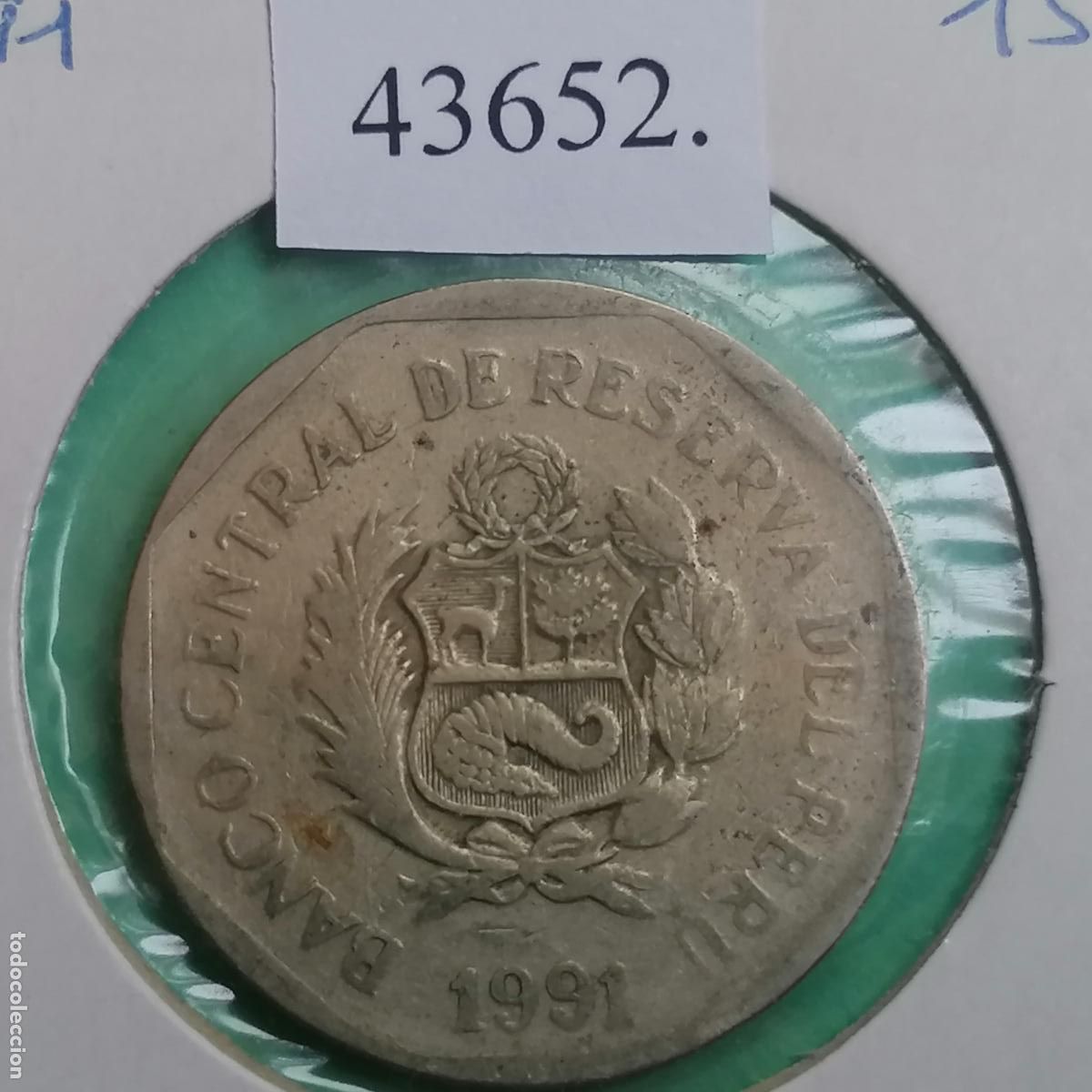 Monedas antiguas de Am&eacute;rica: Peru 1 sol 1991. . . - Foto 2