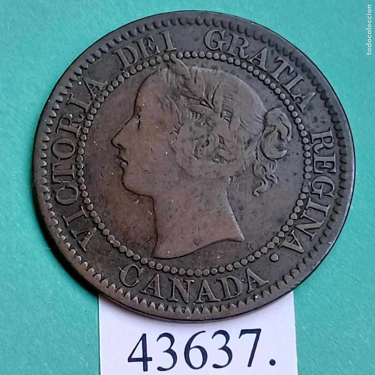 Monedas antiguas de Am&eacute;rica: Canada 1 c&eacute;ntimo 1859 - Foto 1