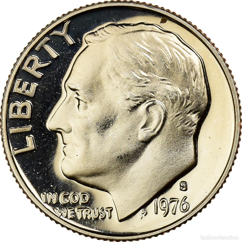 Monnaies anciennes d'Am&eacute;rique: [#199158] Estados Unidos, Dime, Roosevelt, 1976, U.S. Mint, Prueba, Cobre - n&iacute;quel