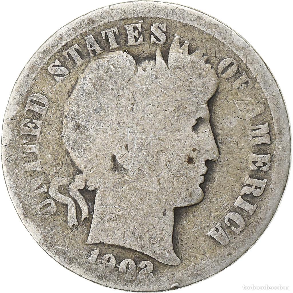 Monnaies anciennes d'Am&eacute;rique: [#1506967] Estados Unidos, 1 Dime, Barber, 1902, Philadelphia, Plata, BC