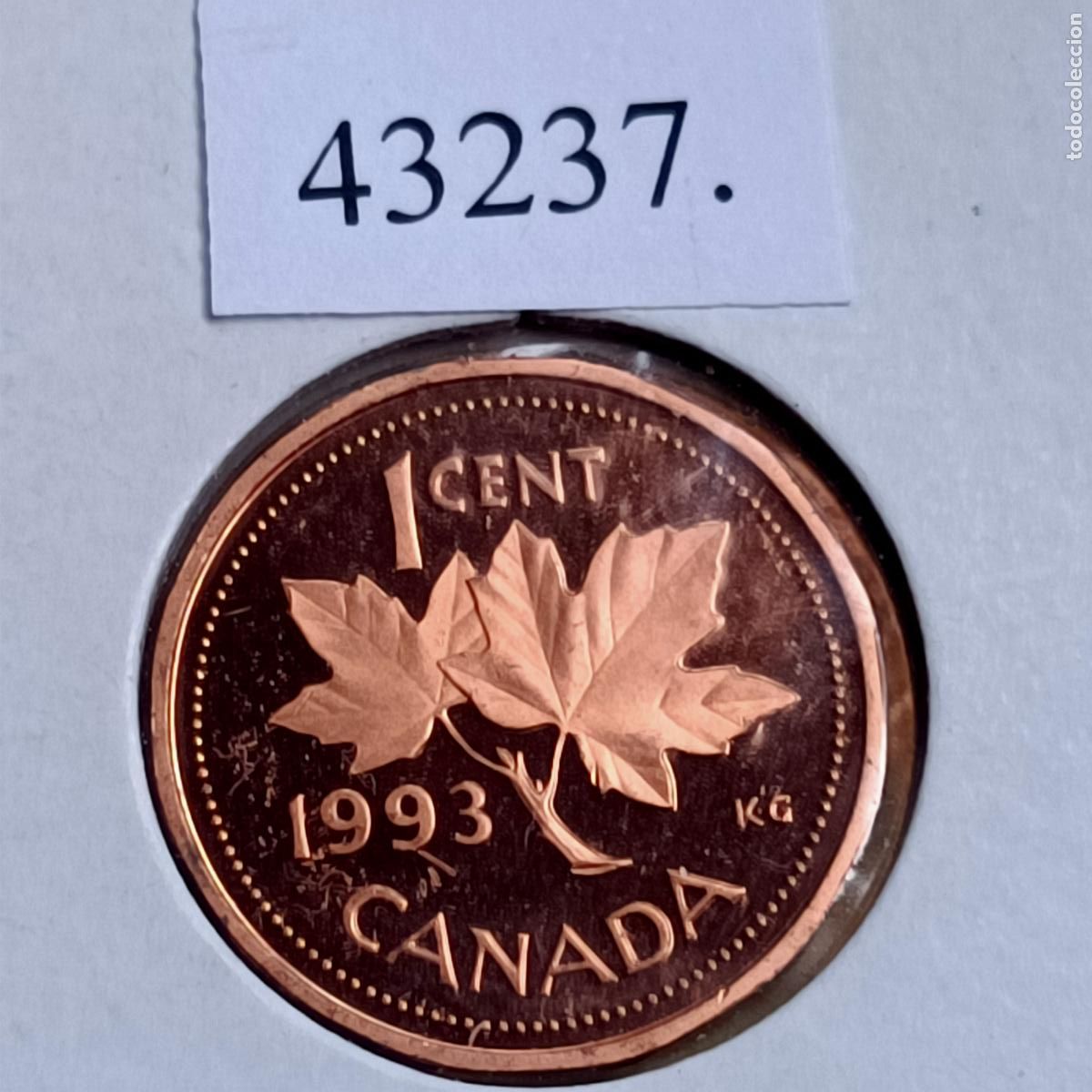 Monedas antiguas de Am&eacute;rica: Canad&aacute; 1 c&eacute;ntimo 1993, centavo - Foto 1
