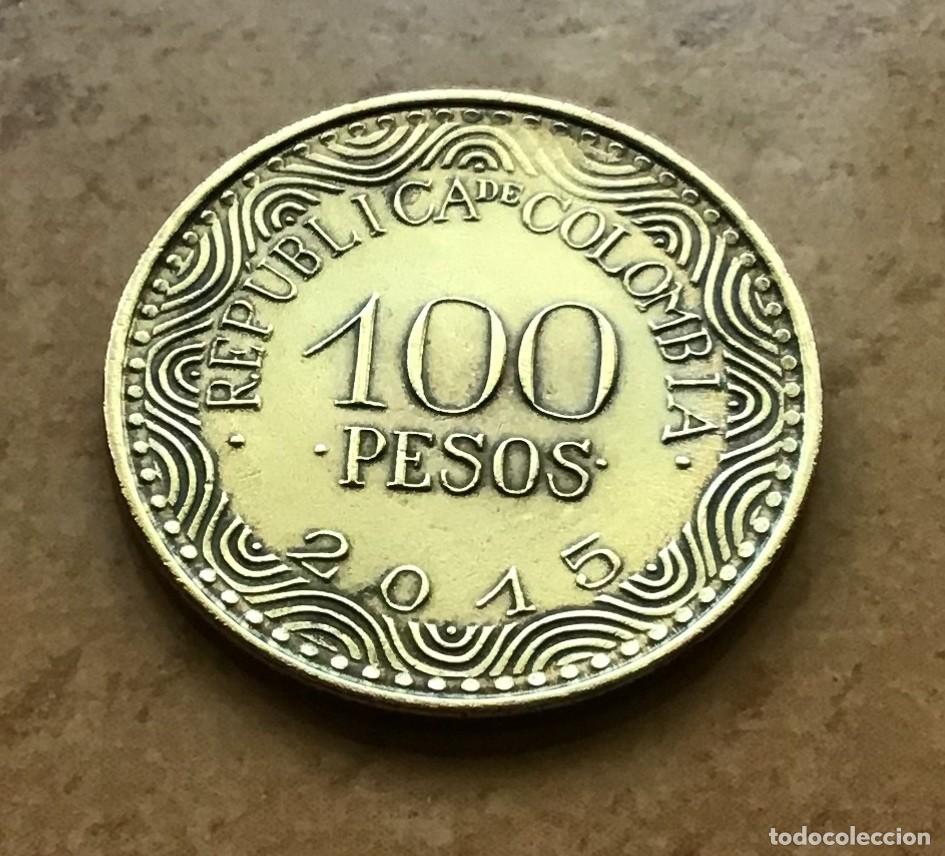 Monedas antiguas de Am&eacute;rica: 100 pesos de Colombia. A&ntilde;o 2015