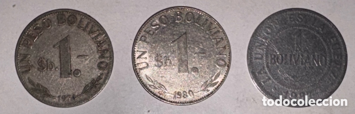 Monedas antiguas de Am&eacute;rica: Bolivia - Pesos y bolivianos 1974-1987 - Foto 1