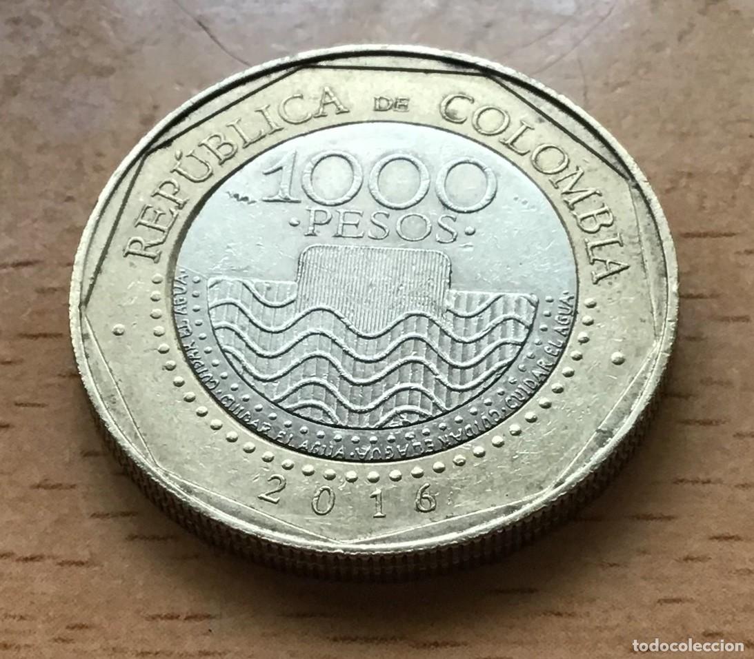 Monedas antiguas de Am&eacute;rica: 1000 pesos de Colombia. A&ntilde;o 2016