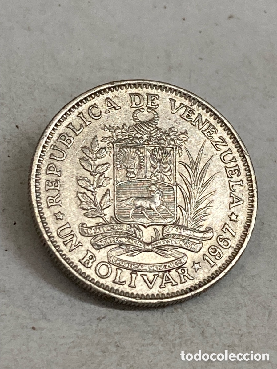 Monnaies anciennes d'Am&eacute;rique: Moneda 1 Bol&iacute;var 1967 Venezuela /M53