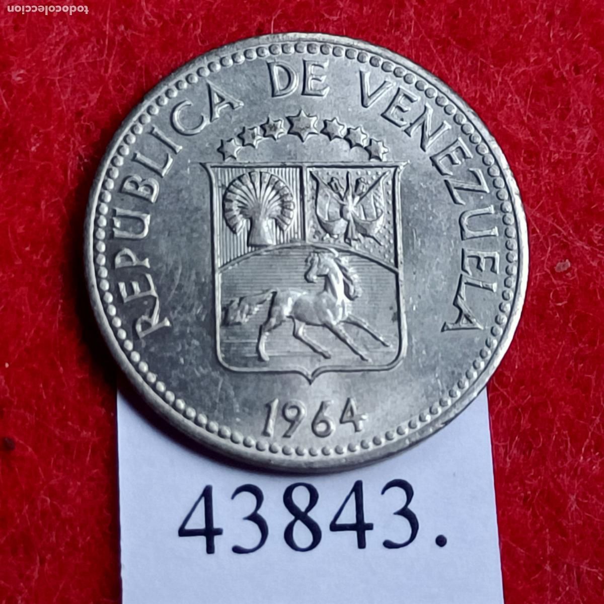 Monedas antiguas de Am&eacute;rica: Venezuela 5 c&eacute;ntimos 1964 - Foto 2