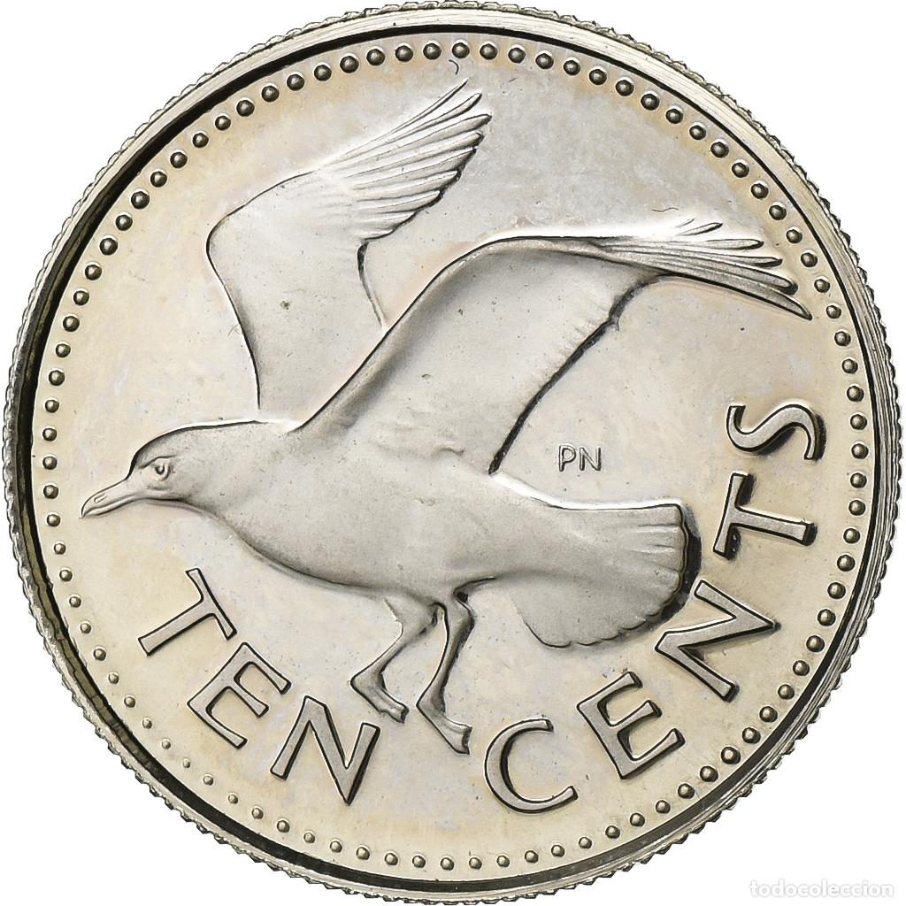 Monedas antiguas de Am&eacute;rica: [#199850] Barbados, 10 Cents, 1973, Franklin Mint, BE, Cobre - n&iacute;quel, FDC, KM:12