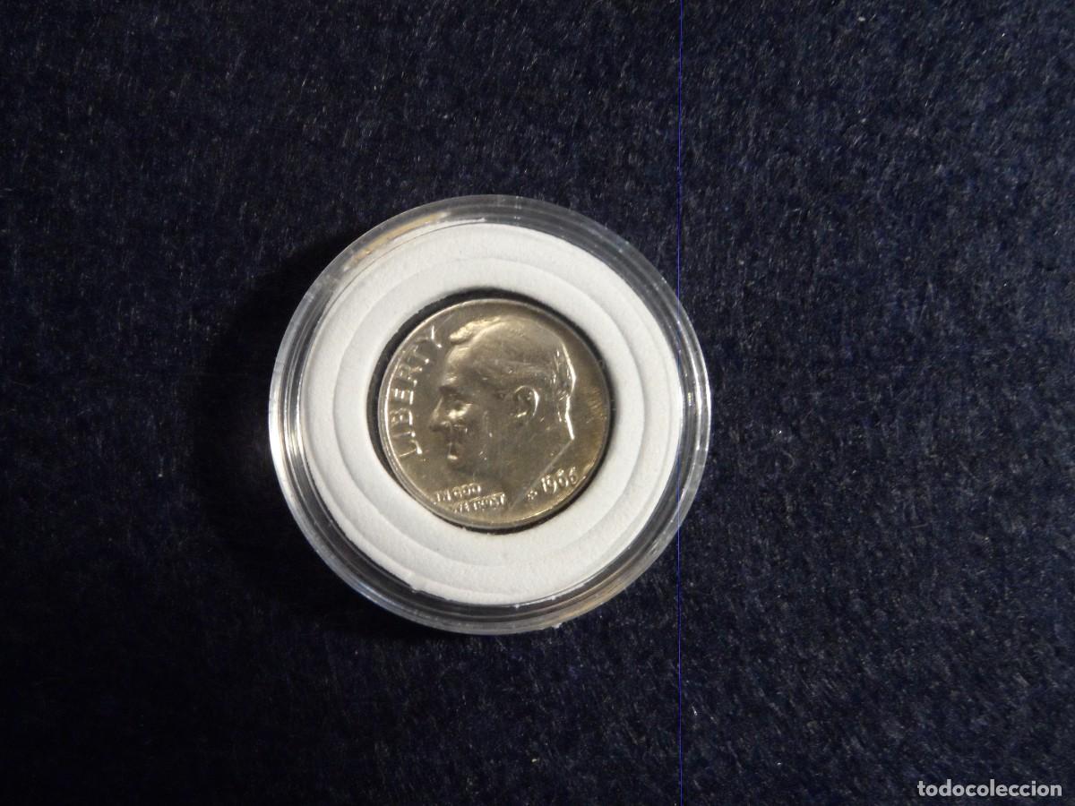 Moedas antigas da Am&eacute;rica: ONE DIME DE NIQUEL. ESTADOS UNIDOS DE AMERICA A&Ntilde;O 1966 SIN CECA. B.C