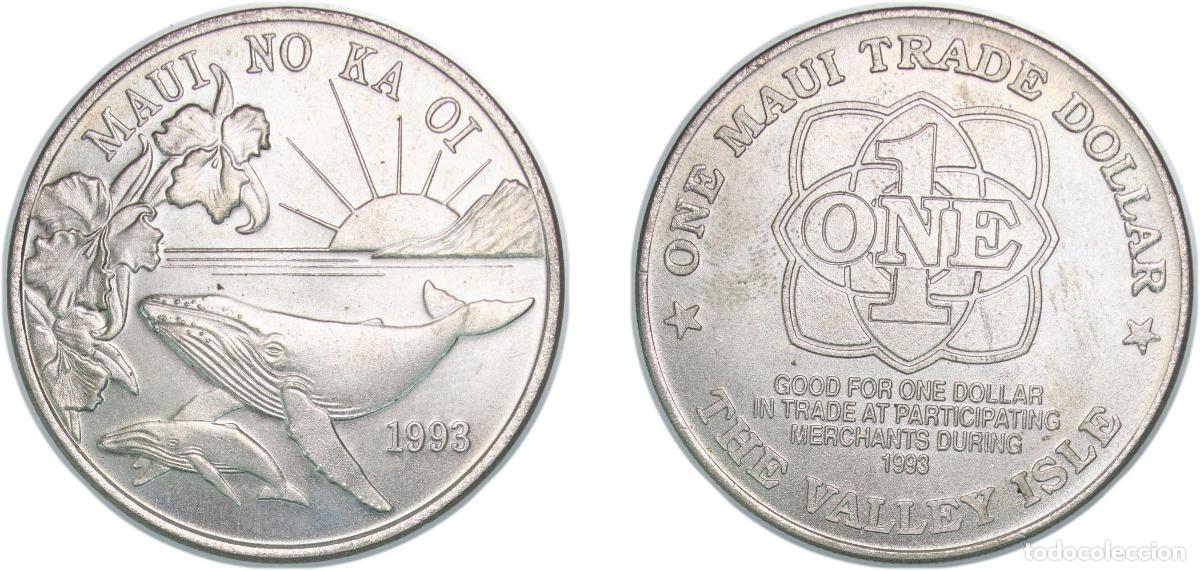 Monnaies anciennes d'Am&eacute;rique: United States Federal republic 1993 1 Maui Trade Dollar Copper-nickel (100000) 25.03g UNC X T2