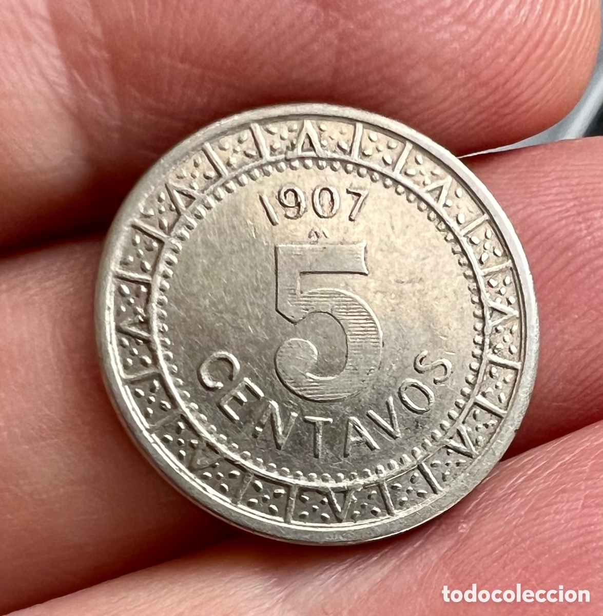Monedas antiguas de Am&eacute;rica: M&Eacute;XICO 5 centavos 1907 CSC. - Foto 1