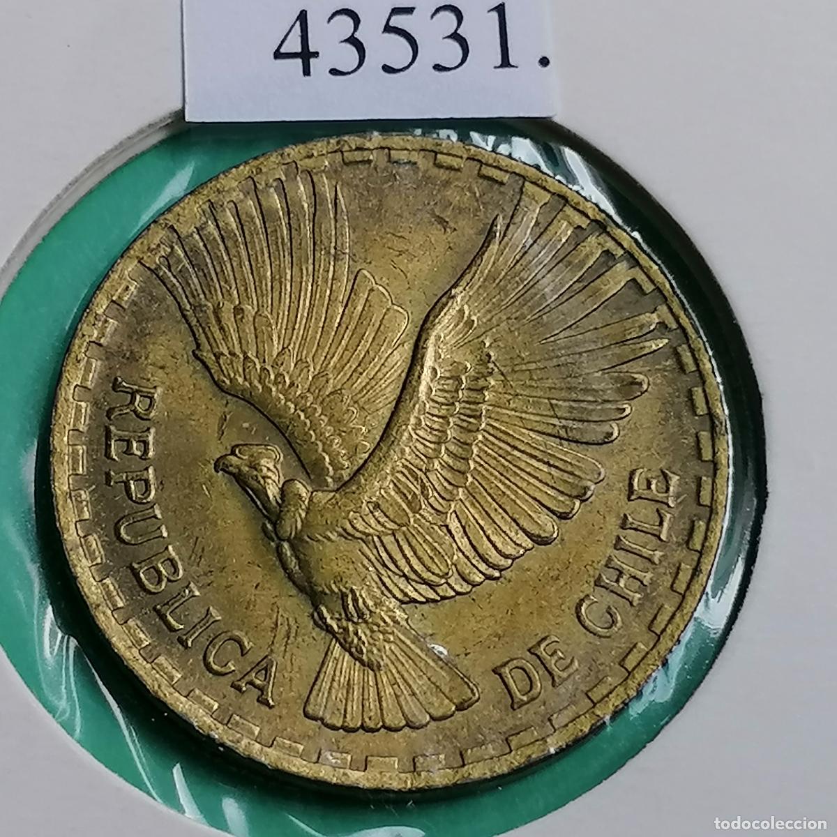 Monedas antiguas de Am&eacute;rica: Chile 1965 E&ordm;, 10 cent&eacute;simos de Escudo, c&eacute;ntimos - Foto 2