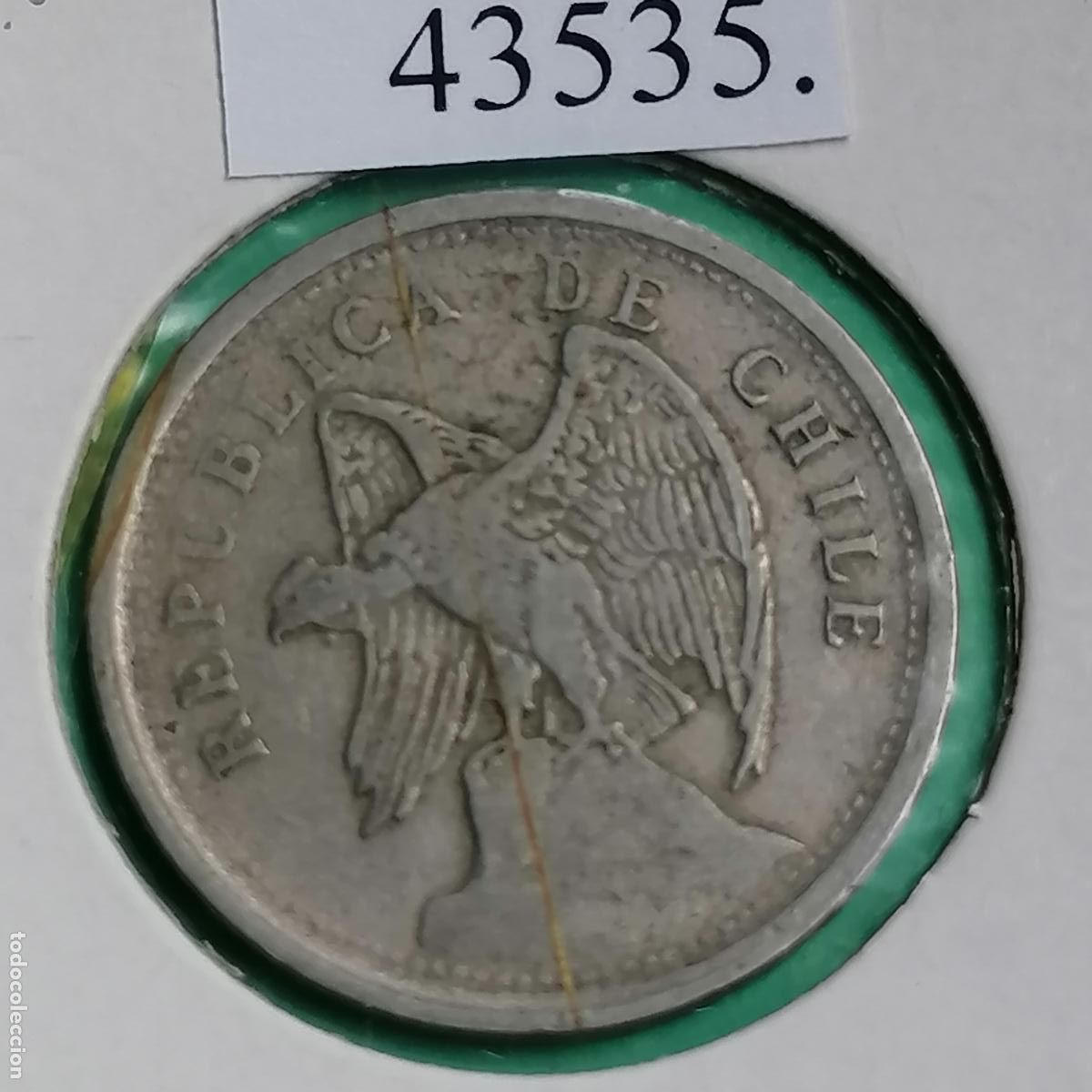 Monedas antiguas de Am&eacute;rica: Chile 1924, 20 centavos, c&eacute;ntimos - Foto 2