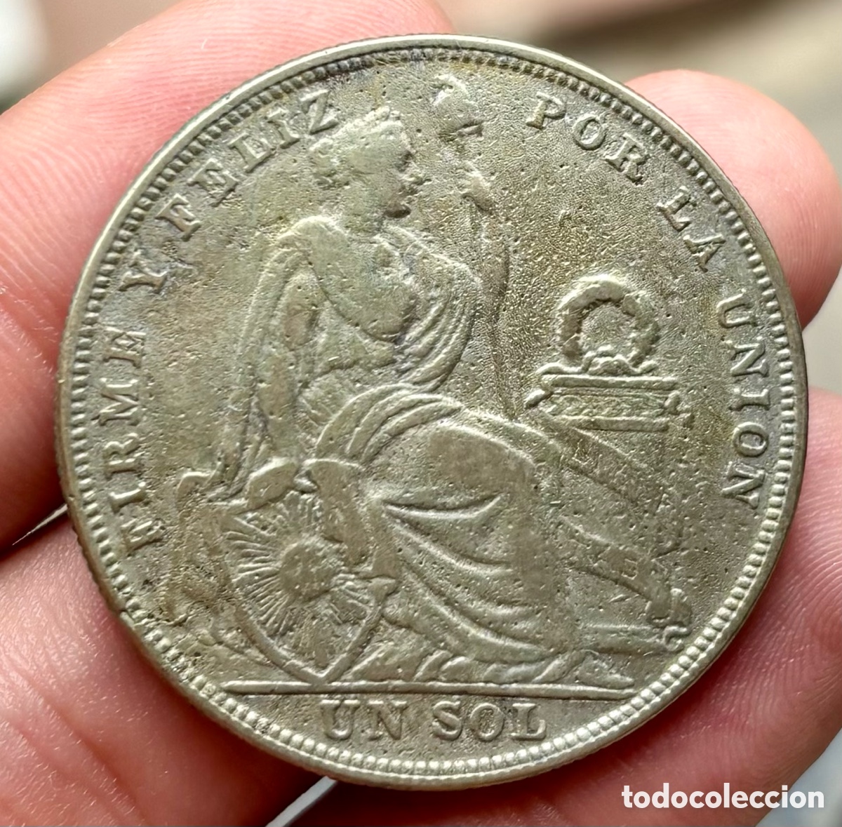 Monedas antiguas de Am&eacute;rica: Moneda PLATA PERU 1 Sol 1923 - Foto 2