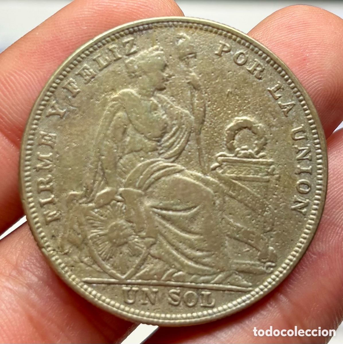 Monedas antiguas de Am&eacute;rica: Moneda PLATA PERU 1 Sol 1923 - Foto 4