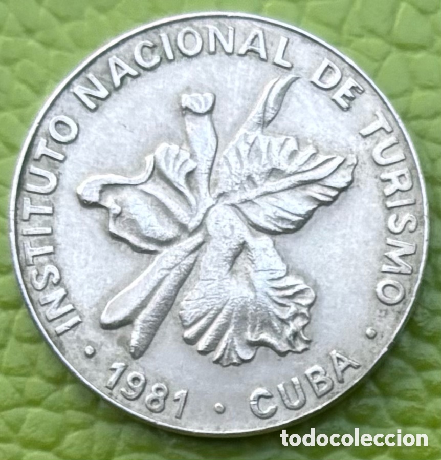 Moedas antigas da Am&eacute;rica: CUBA. 25 CENTAVOS DE PESO. 1981. INTUR.