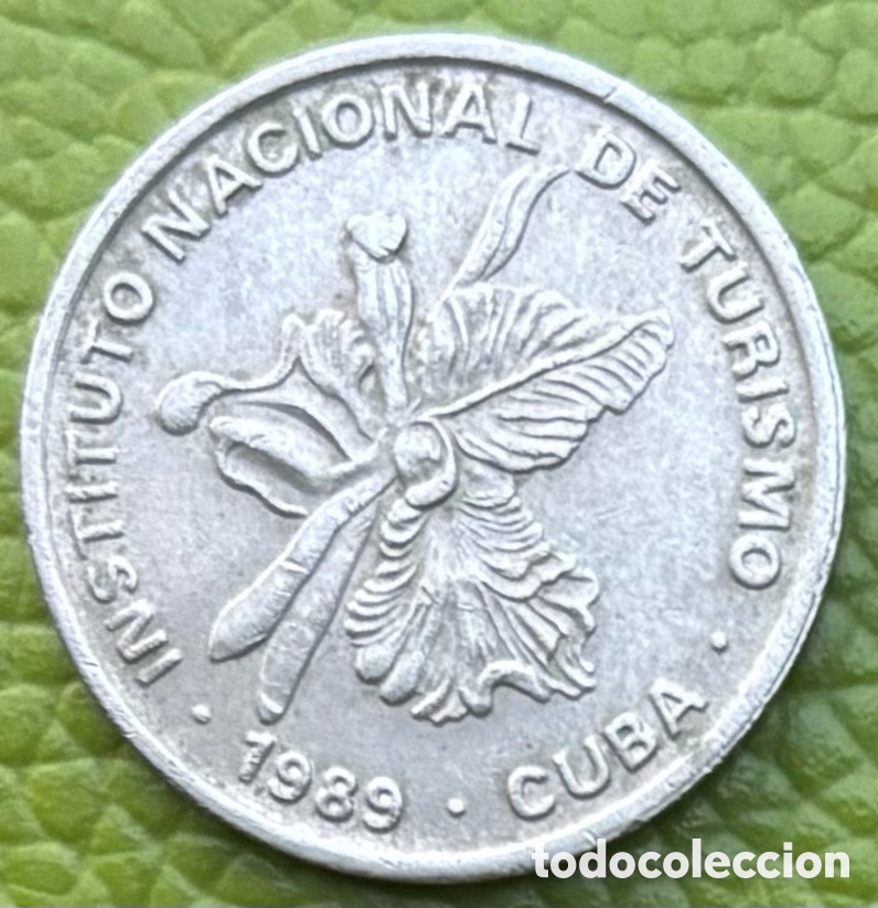 Moedas antigas da Am&eacute;rica: CUBA. 25 CENTAVOS DE PESO. 1989. INTUR.