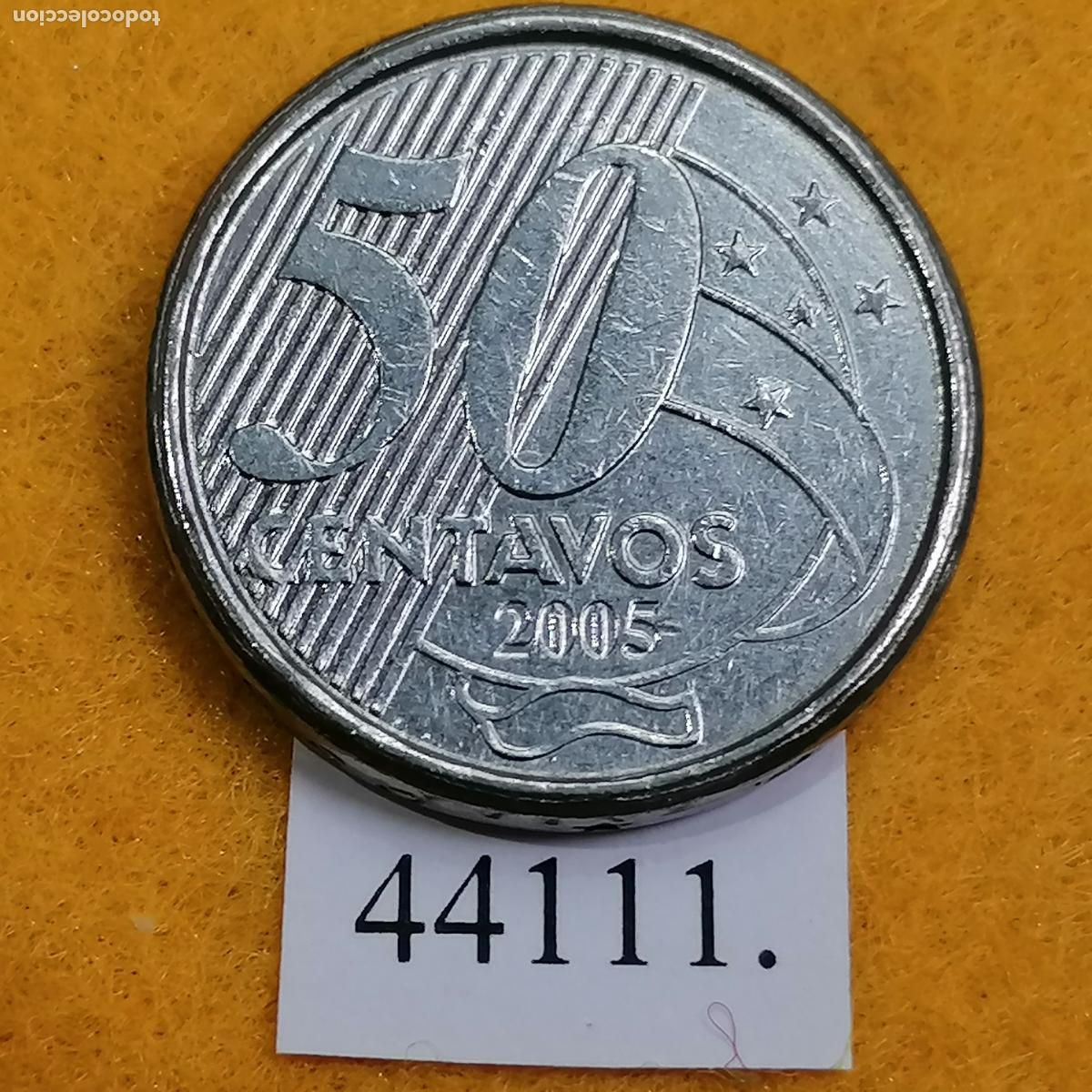 Monedas antiguas de Am&eacute;rica: Brasil 50 c&eacute;ntimos 2005, centavos - Foto 2