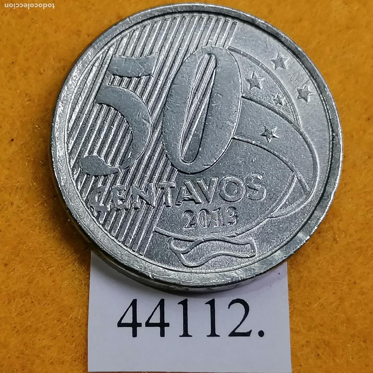 Monedas antiguas de Am&eacute;rica: Brasil 50 c&eacute;ntimos 2013, centavos - Foto 2