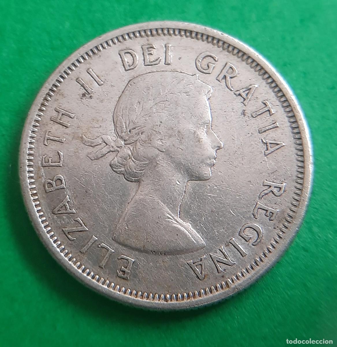 Monedas antiguas de Am&eacute;rica: ❤(CANAD&Aacute;)(PLATA)❤(1961) 25 CENTAVOS - Foto 2
