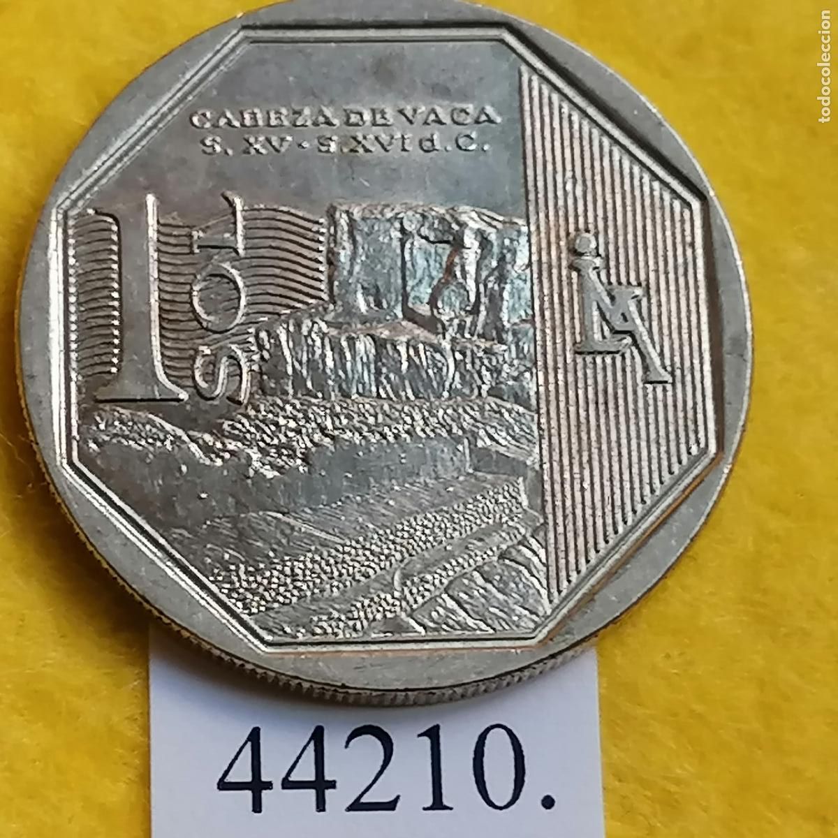 Monedas antiguas de Am&eacute;rica: Per&uacute; 1 sol 2016, Cabeza de Vaca - Foto 1