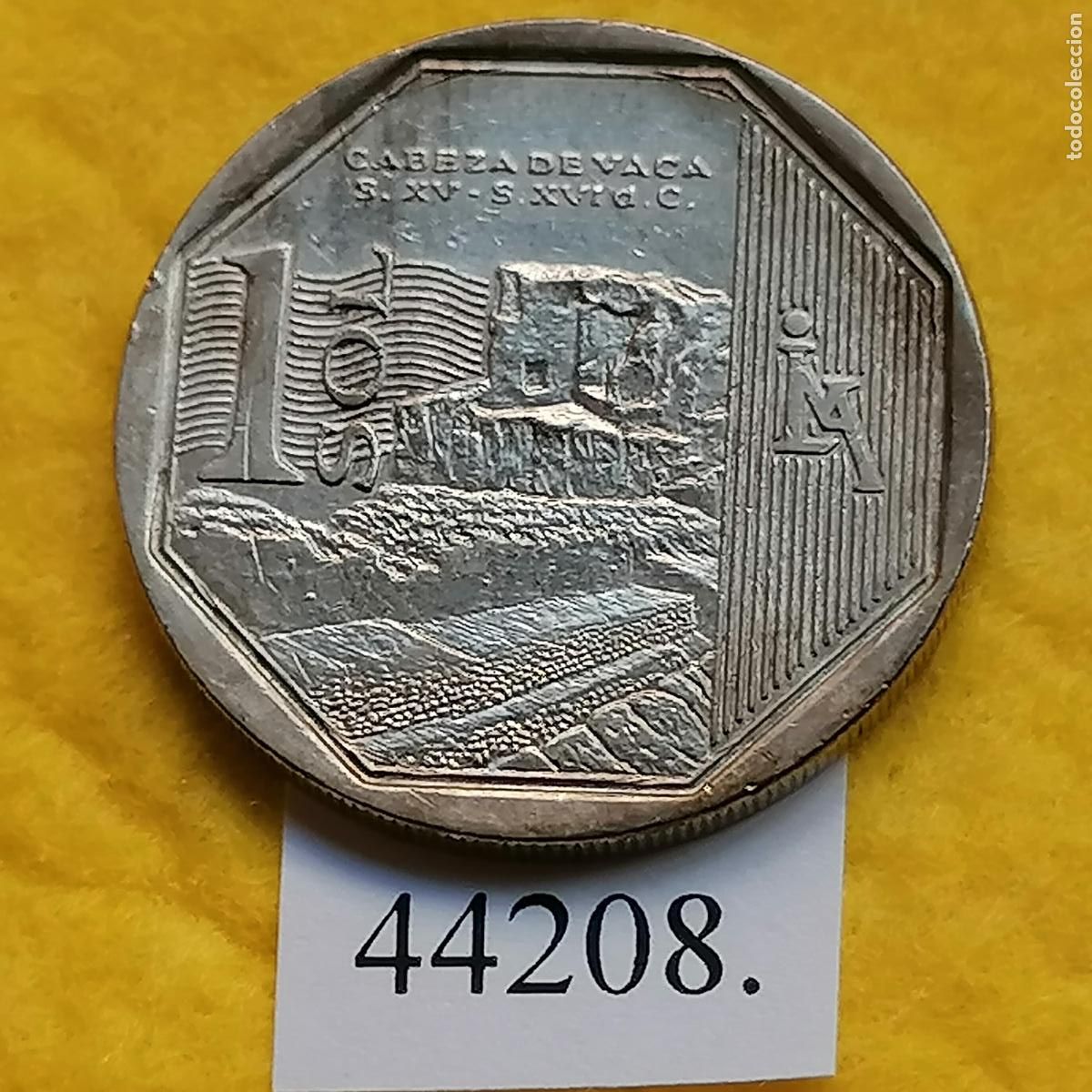 Monedas antiguas de Am&eacute;rica: Per&uacute; 1 sol 2016, Cabeza de Vaca - Foto 1