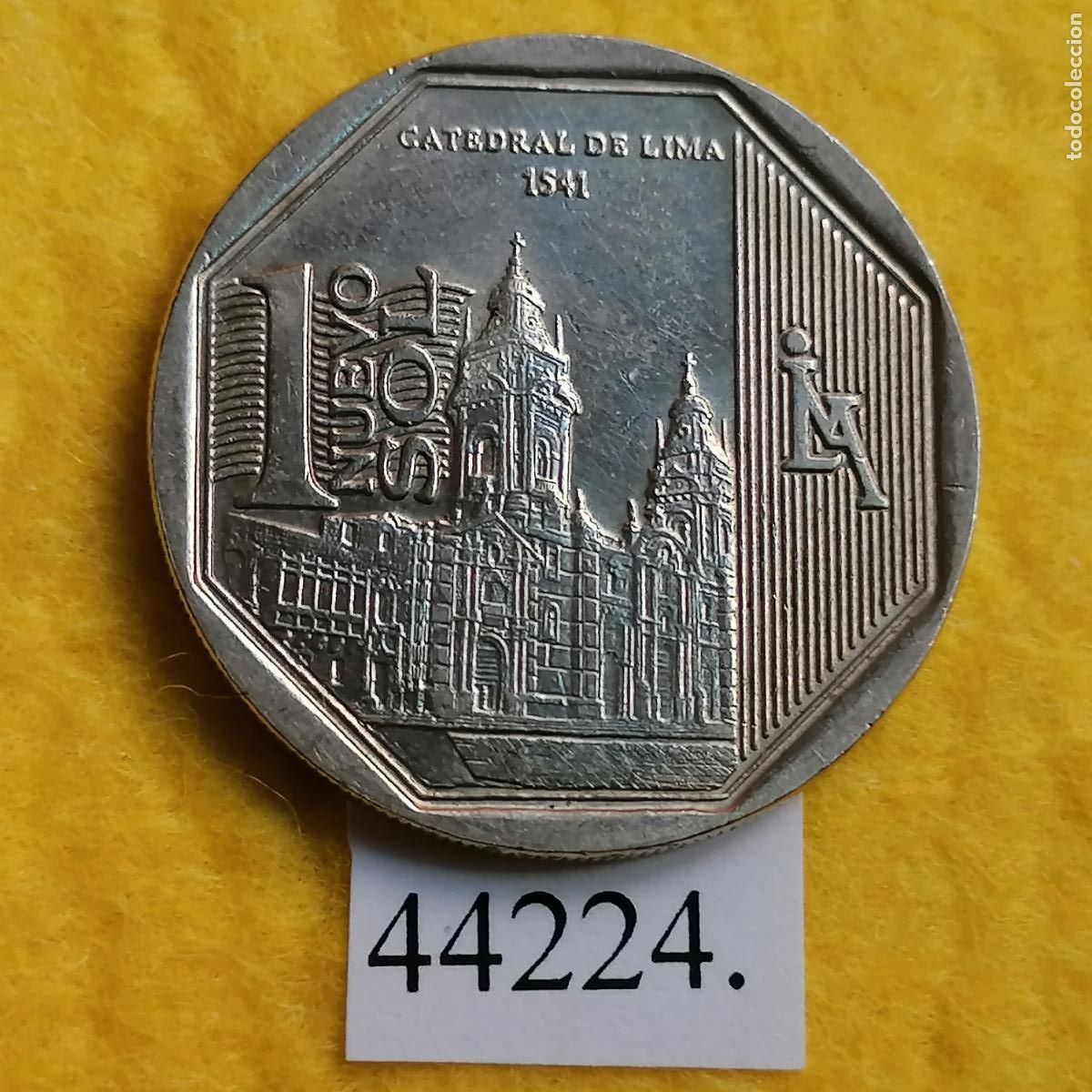 Monedas antiguas de Am&eacute;rica: Per&uacute; 1 sol 2014, Catedral de Lima - Foto 1
