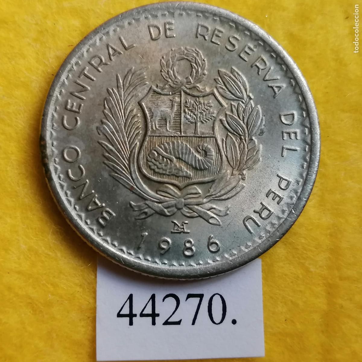 Monedas antiguas de Am&eacute;rica: Per&uacute;, 5 intis, 1986 , - Foto 2