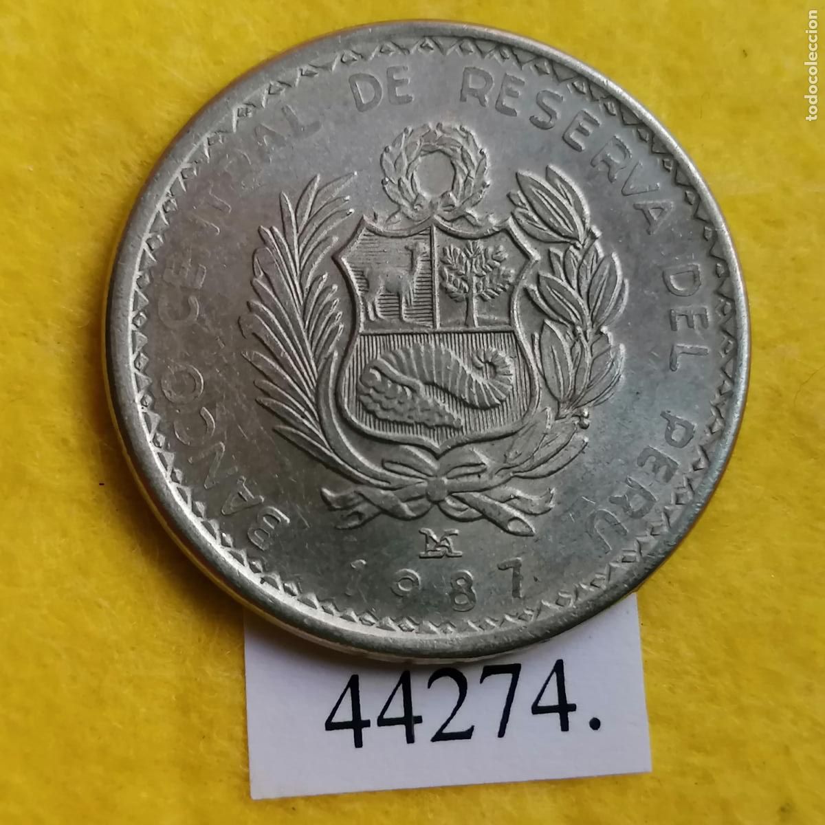 Monedas antiguas de Am&eacute;rica: Per&uacute;, 5 intis, 1987 , - Foto 2