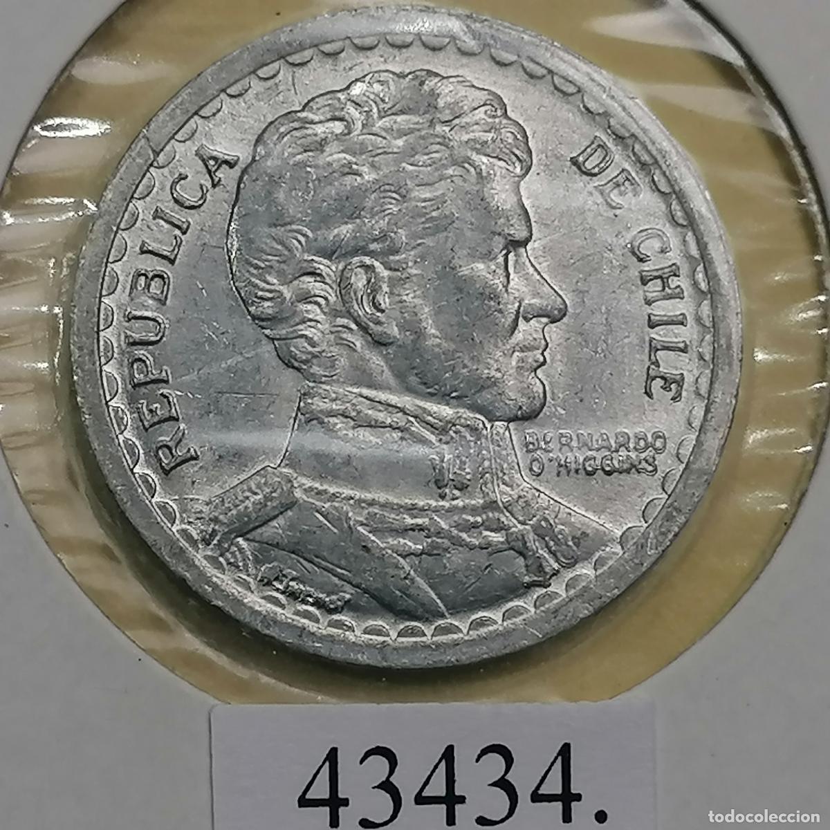 Monedas antiguas de Am&eacute;rica: Chile, 1 peso, 1954 , - Foto 1