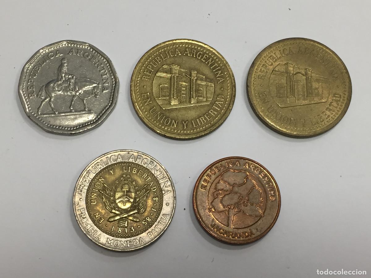 Monedas antiguas de Am&eacute;rica: LOTE DE 5 MONEDAS DE ARGENTINA - Foto 1