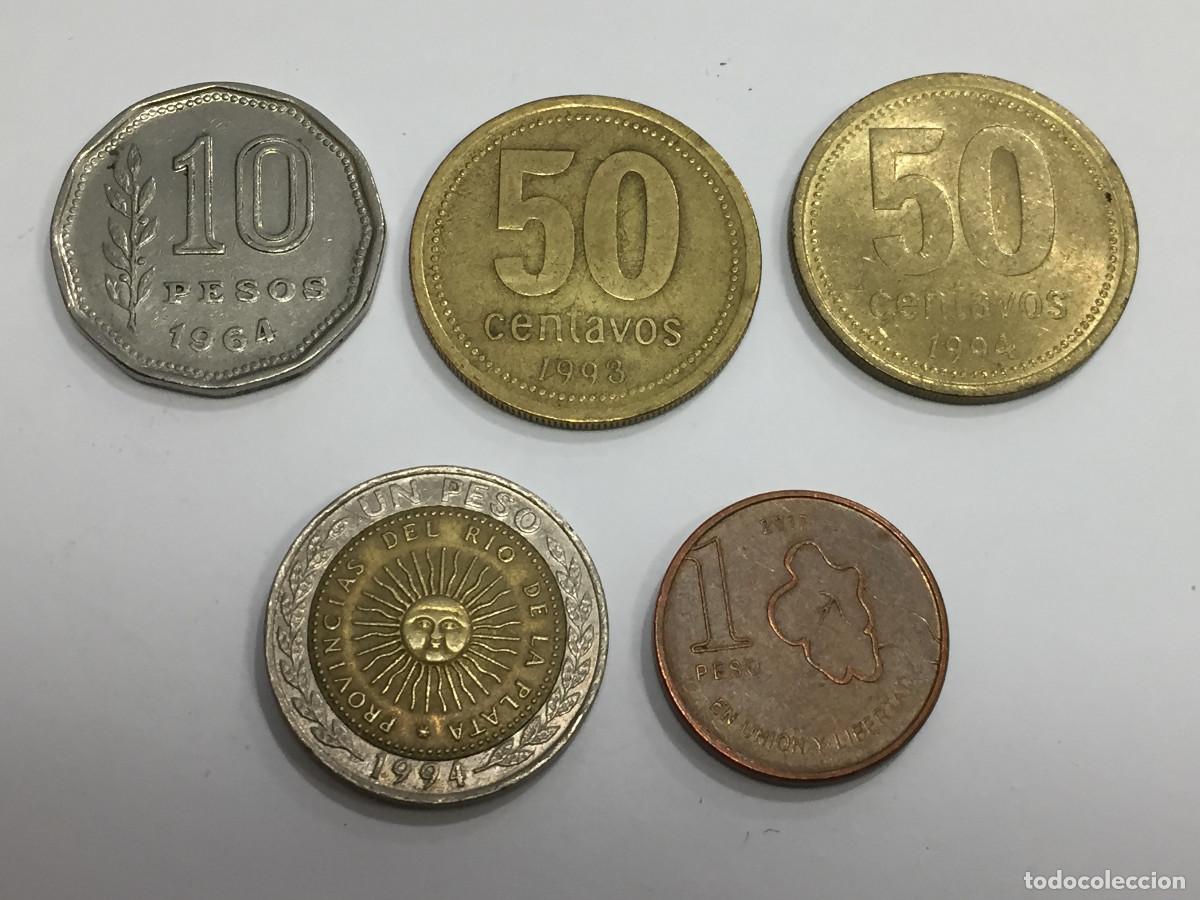 Monedas antiguas de Am&eacute;rica: LOTE DE 5 MONEDAS DE ARGENTINA - Foto 2