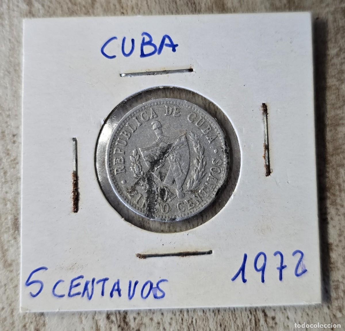 Monedas antiguas de Am&eacute;rica: Moneda de Cuba 1972 - 5 centavos - Foto 1