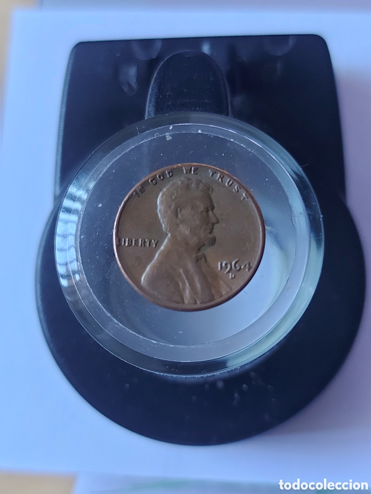 Moedas antigas da Am&eacute;rica: MONEDA ESTADOS UNIDOS EEUU 1 CENTAVO ONE CENT 1964 D