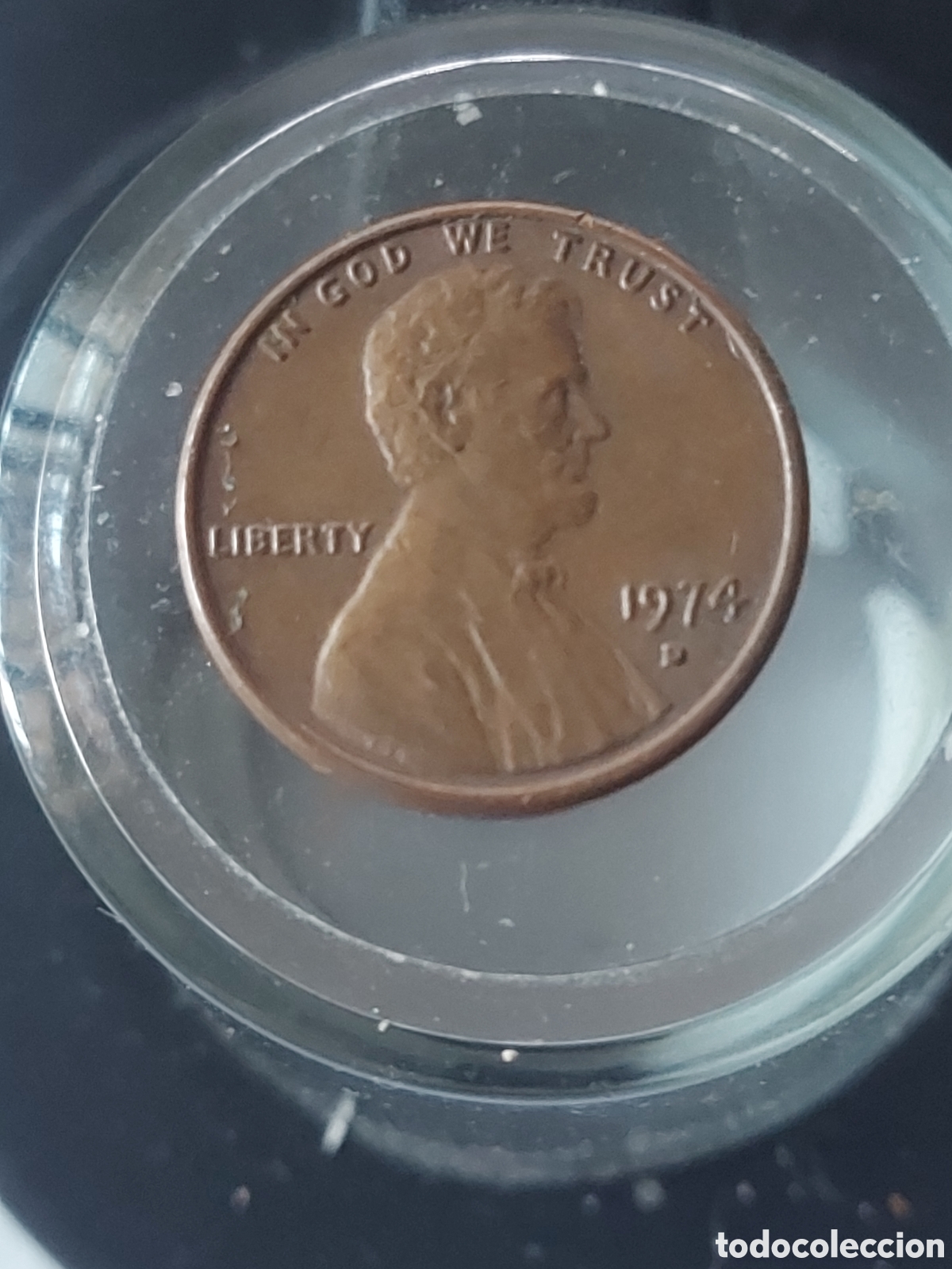 Monedas antiguas de Am&eacute;rica: MONEDA ESTADOS UNIDOS EEUU 1 CENTAVO ONE CENT 1974 D