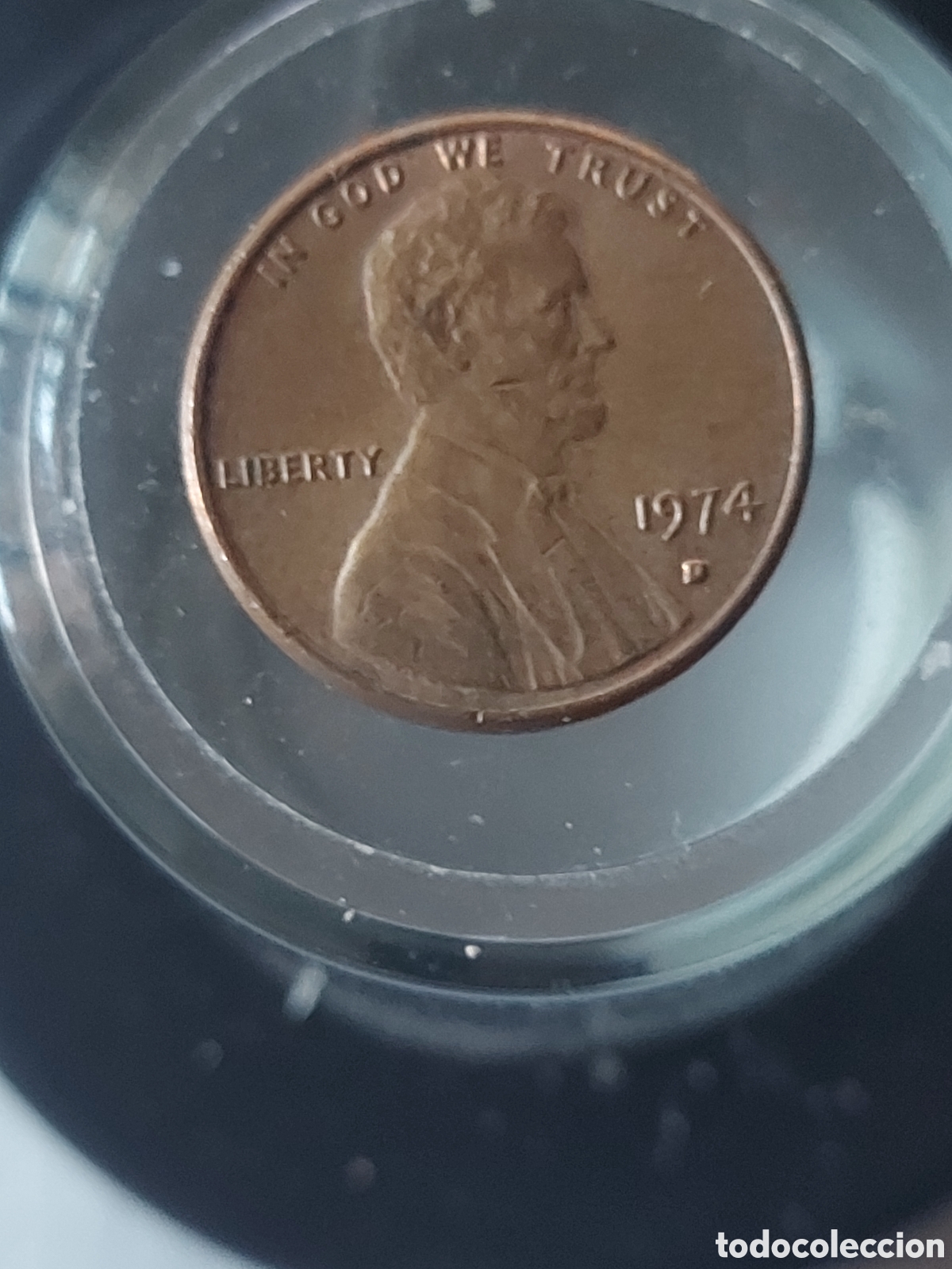 Monedas antiguas de Am&eacute;rica: MONEDA ESTADOS UNIDOS EEUU 1 CENTAVO ONE CENT 1974 D