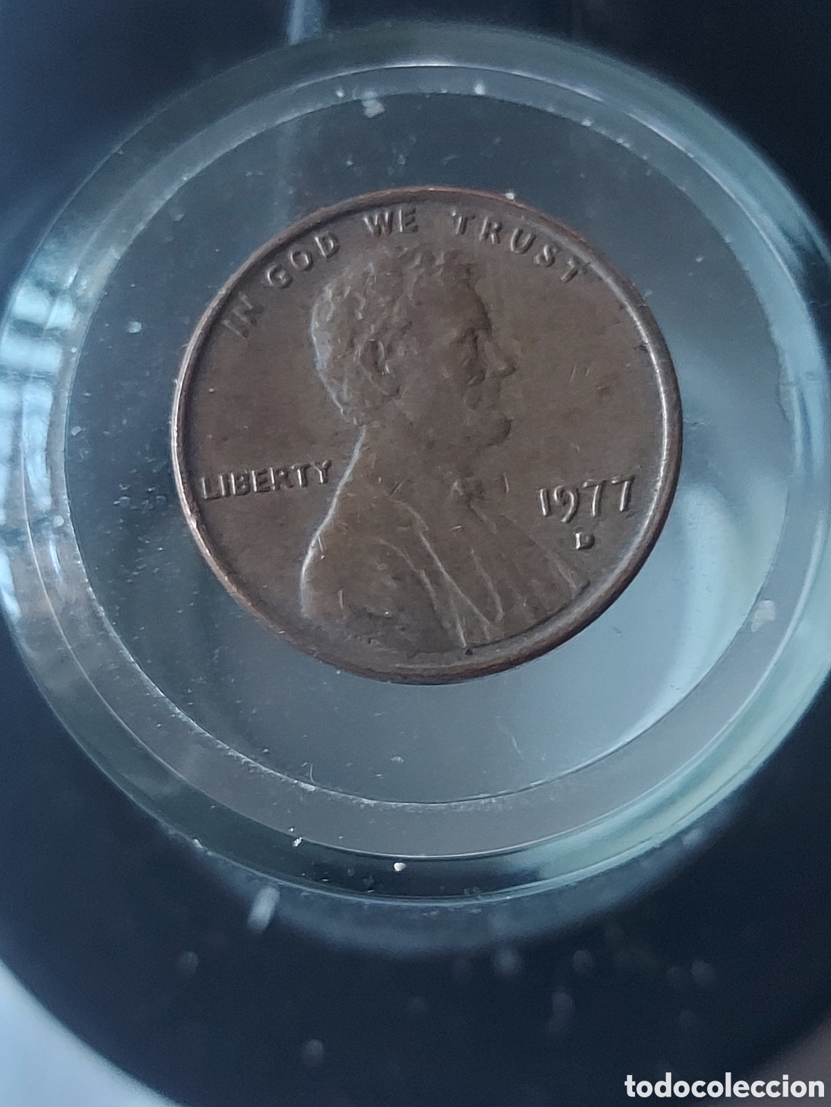 Monedas antiguas de Am&eacute;rica: MONEDA ESTADOS UNIDOS EEUU 1 CENTAVO ONE CENT 1977 D
