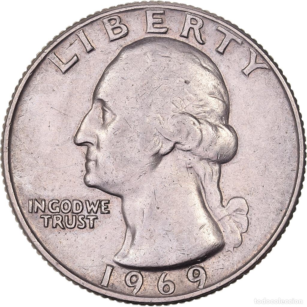 Alte M&uuml;nzen aus Amerika: [#638048] Estados Unidos, Quarter, Washington Quarter, 1969, U.S. Mint, Cobre - n&iacute;quel