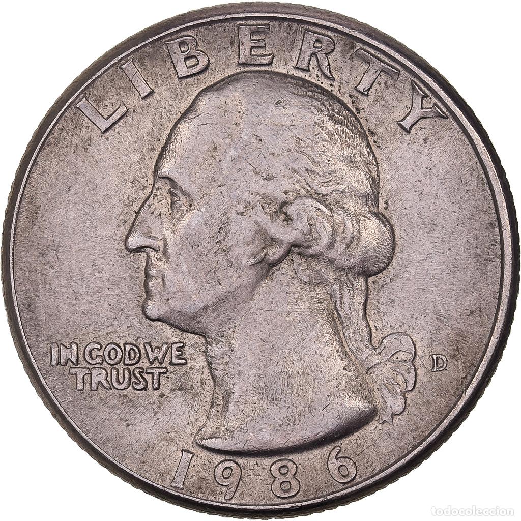 Alte M&uuml;nzen aus Amerika: [#638037] Estados Unidos, Quarter, Washington Quarter, 1986, U.S. Mint, Cobre - n&iacute;quel