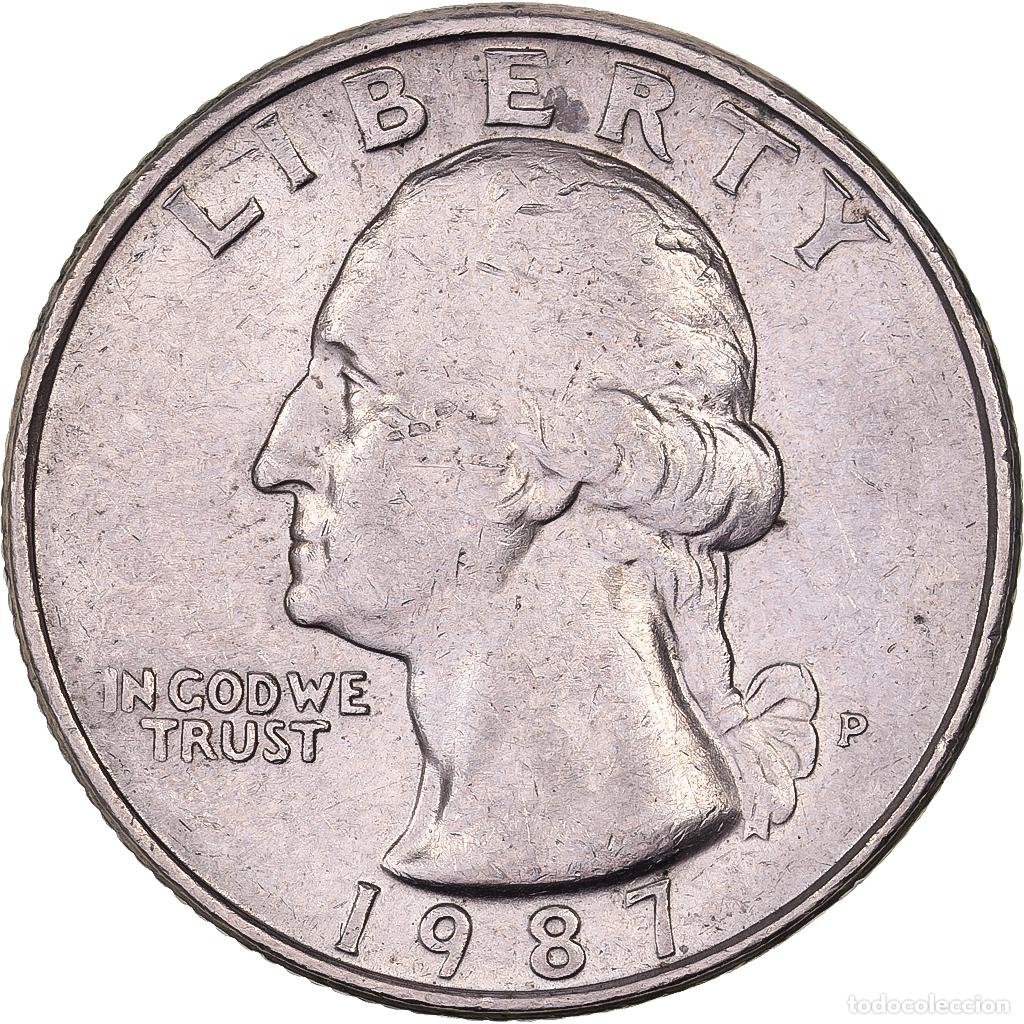 Monete antiche di America: [#638031] Estados Unidos, Quarter, Washington Quarter, 1987, U.S. Mint, Cobre - n&iacute;quel