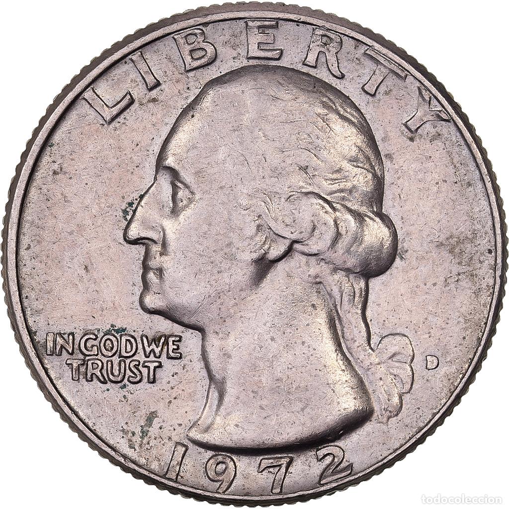 Monnaies anciennes d'Am&eacute;rique: [#638042] Estados Unidos, Quarter, Washington Quarter, 1972, U.S. Mint, Cobre - n&iacute;quel