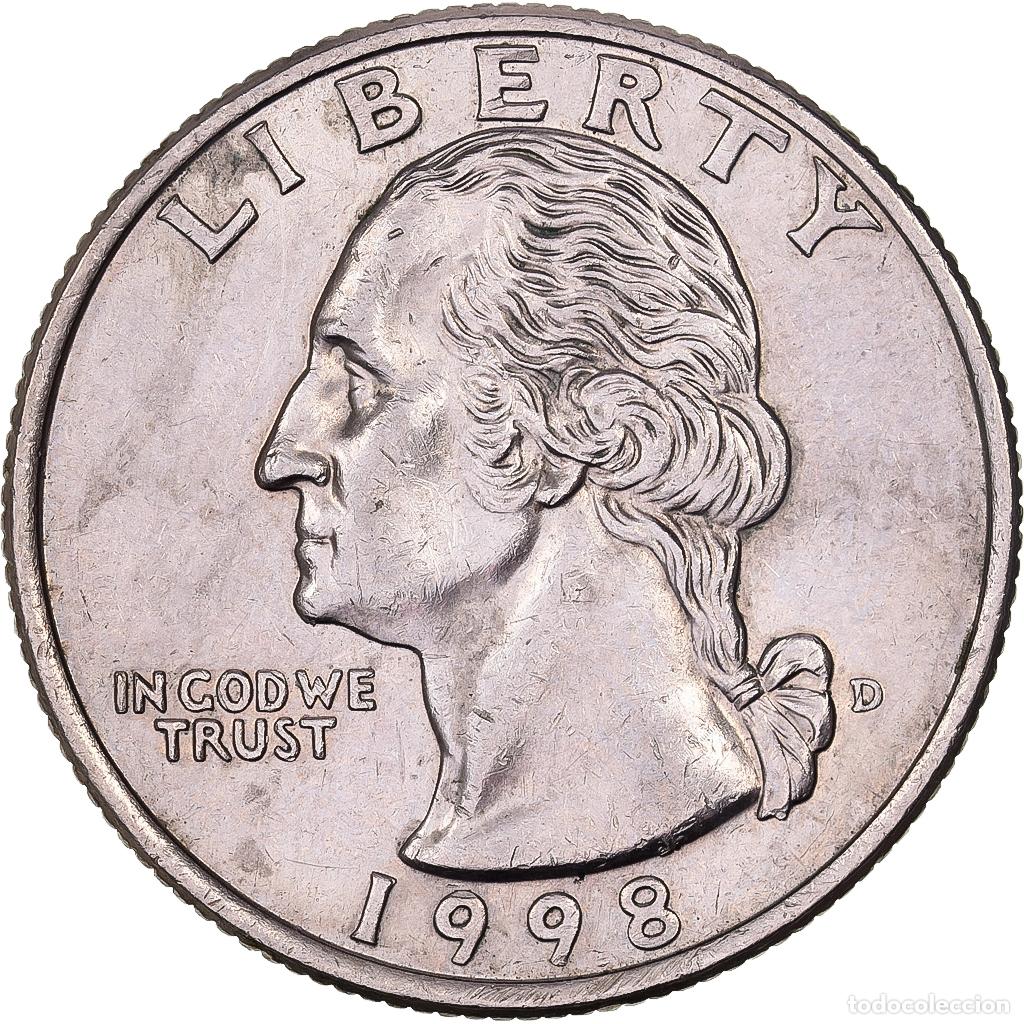 Monnaies anciennes d'Am&eacute;rique: [#638035] Estados Unidos, Quarter, Washington Quarter, 1998, U.S. Mint, Cobre - n&iacute;quel