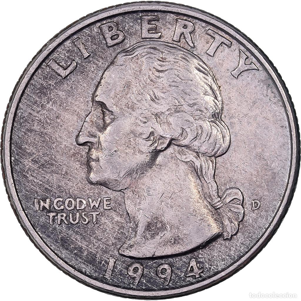 Monedas antiguas de Am&eacute;rica: [#638055] Estados Unidos, Quarter, Washington Quarter, 1994, U.S. Mint, Cobre - n&iacute;quel