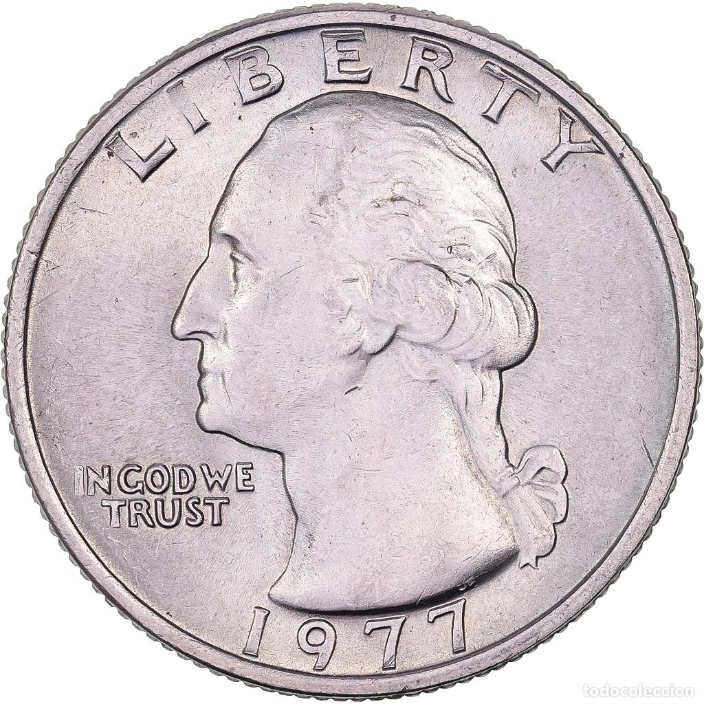 Monedas antiguas de Am&eacute;rica: [#638059] Estados Unidos, Quarter, Washington Quarter, 1977, U.S. Mint, Cobre - n&iacute;quel