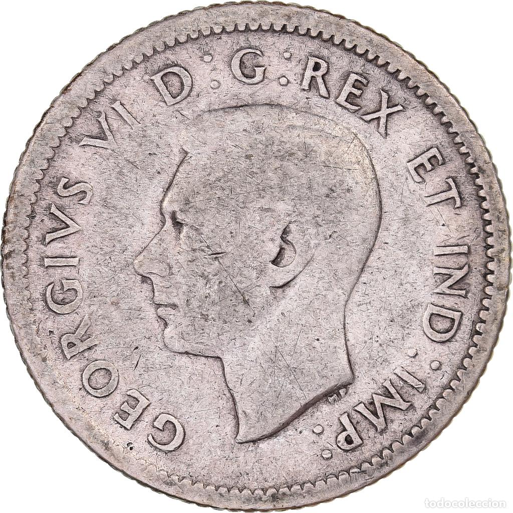 Monedas antiguas de Am&eacute;rica: [#638066] Canad&aacute;, George VI, 10 Cents, 1938, Royal Canadian Mint, Plata, BC+, KM:34