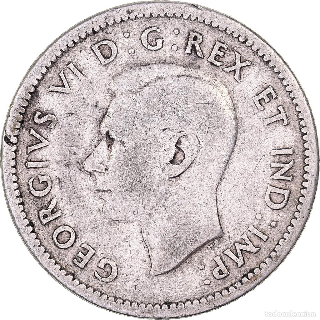 Monedas antiguas de Am&eacute;rica: [#638068] Canad&aacute;, George VI, 10 Cents, 1940, Royal Canadian Mint, Plata, BC+, KM:34