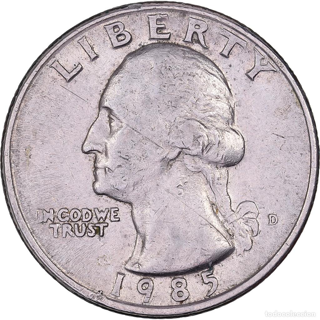 Monedas antiguas de Am&eacute;rica: [#638062] Estados Unidos, Quarter, Washington Quarter, 1985, U.S. Mint, Cobre - n&iacute;quel