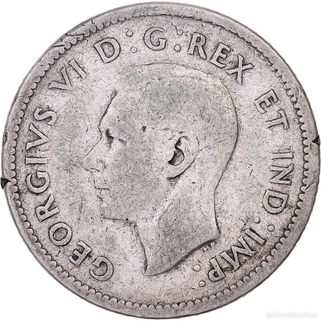 Monedas antiguas de Am&eacute;rica: [#638065] Canad&aacute;, George VI, 10 Cents, 1942, Royal Canadian Mint, Plata, BC+, KM:34